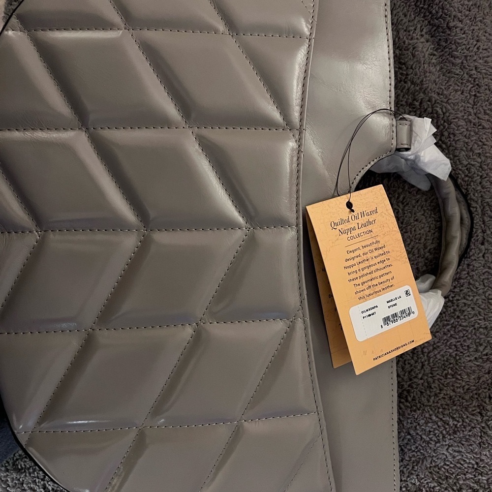 Patricia Nash Elegant Quilted Beige Handbag